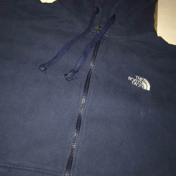 The North Face Navy blue zip up sweater/hoodie - Picture 2 of 5